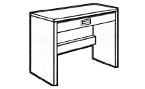 Woodcrest Panel End Study Desk w\/Pencil Drawer